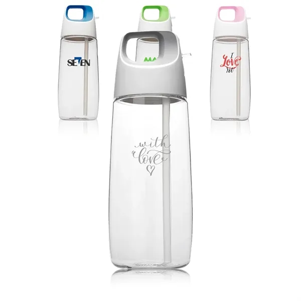 27 oz. Accent Cube Water Bottles with Straw - 27 oz. Accent Cube Water Bottles with Straw - Image 0 of 8