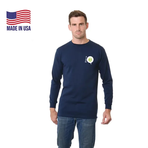 100% USA-Made Big & Tall Heavyweight Crew Long Sleeve Tee - 100% USA-Made Big & Tall Heavyweight Crew Long Sleeve Tee - Image 0 of 0