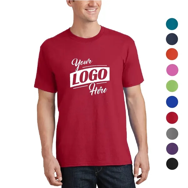 Port & Company 5.4-oz 100% Cotton T Shirt w/ Custom Imprint - Port & Company 5.4-oz 100% Cotton T Shirt w/ Custom Imprint - Image 0 of 15
