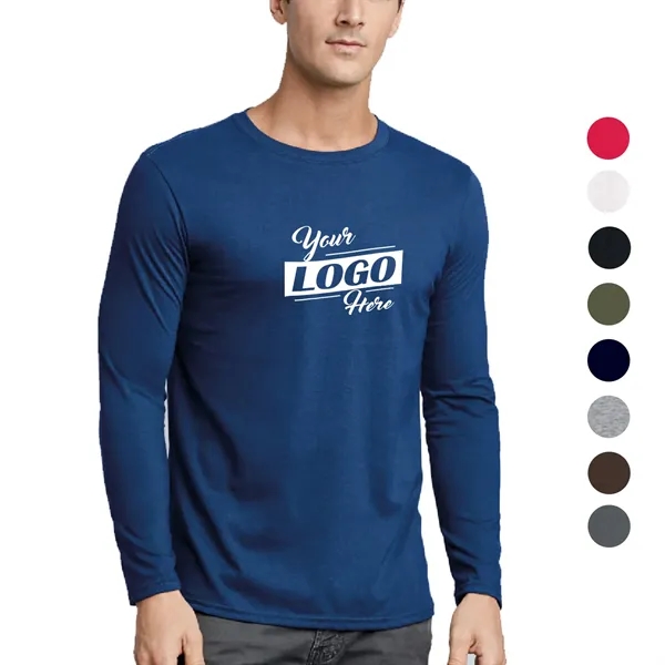 Gildan 4.5 oz 100% Preshrunk Cotton Adult Long Sleeve Tshirt - Gildan 4.5 oz 100% Preshrunk Cotton Adult Long Sleeve Tshirt - Image 0 of 8