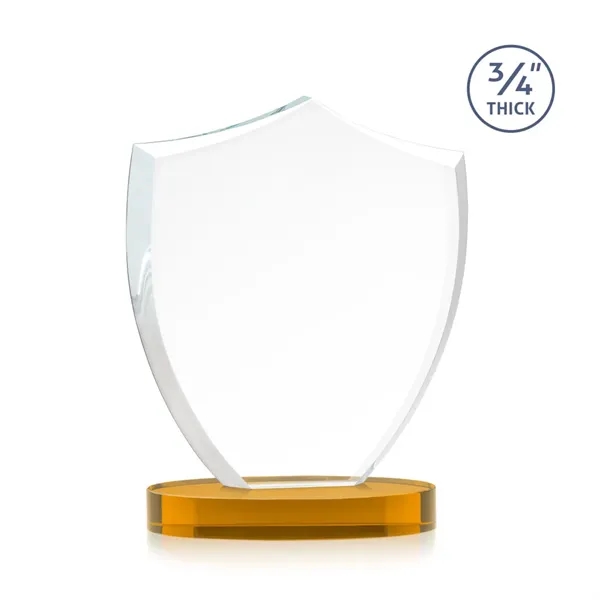 Scudo Shield VividPrint™ Award on Alberton Base - Amber - Scudo Shield VividPrint™ Award on Alberton Base - Amber - Image 4 of 6