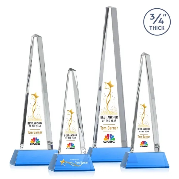Majestic Tower VividPrint™ Award on Newhaven Base - Sky Blue