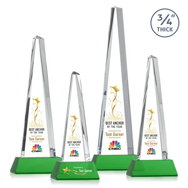 Majestic Tower VividPrint™ Award on Newhaven Base - Green