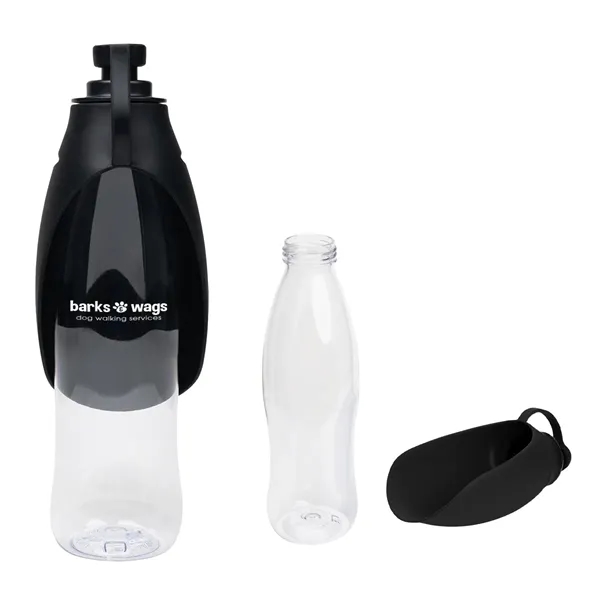 21 Oz. Recycled Pet Water Bottle & Dispensing Bowl - 21 Oz. Recycled Pet Water Bottle & Dispensing Bowl - Image 1 of 3