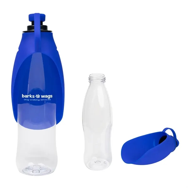 21 Oz. Recycled Pet Water Bottle & Dispensing Bowl - 21 Oz. Recycled Pet Water Bottle & Dispensing Bowl - Image 2 of 3