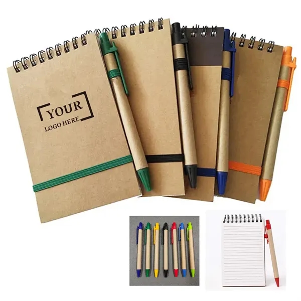 Vintage Spiral Notebook With Pen - Vintage Spiral Notebook With Pen - Image 0 of 2
