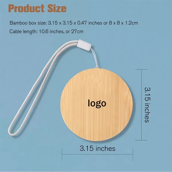 Multi USB Adapter Kit Fast Charging Cable Bamboo Storage Box - Multi USB Adapter Kit Fast Charging Cable Bamboo Storage Box - Image 1 of 4