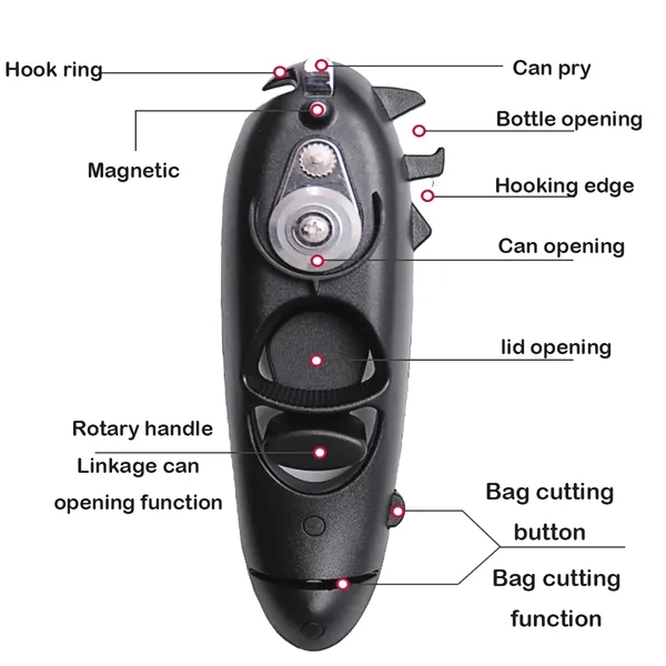 Multifunctional Can Opener Eight in one Hand Cranked - Multifunctional Can Opener Eight in one Hand Cranked - Image 2 of 4