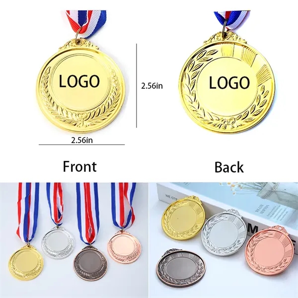 2.56" Metal Award Medal with Lanyard - 2.56" Metal Award Medal with Lanyard - Image 0 of 3
