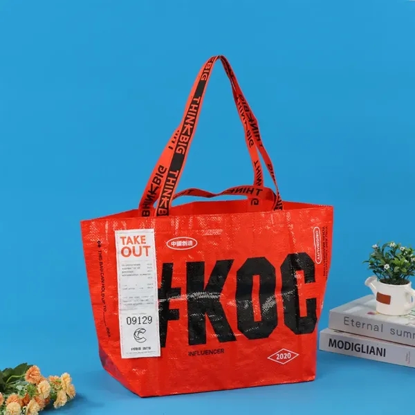 Custom Full Color PP Shopping Tote Bag Gusset - Custom Full Color PP Shopping Tote Bag Gusset - Image 0 of 4