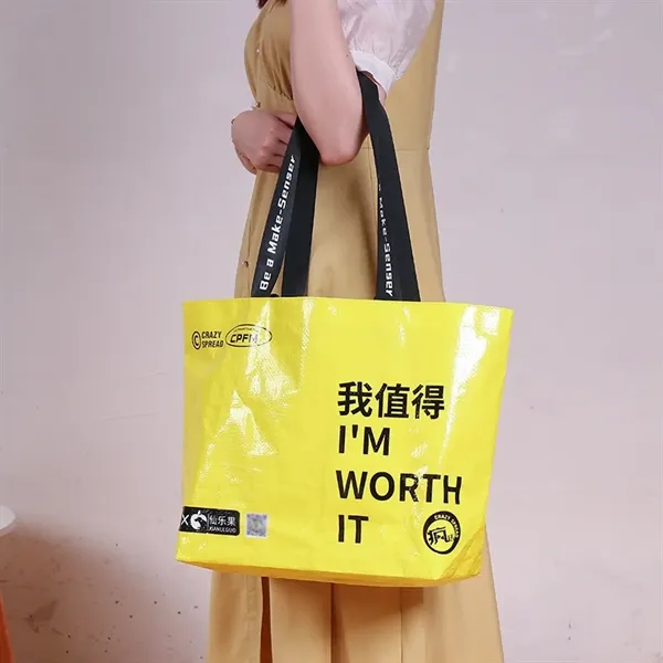 Custom Full Color PP Shopping Tote Bag Gusset - Custom Full Color PP Shopping Tote Bag Gusset - Image 4 of 4