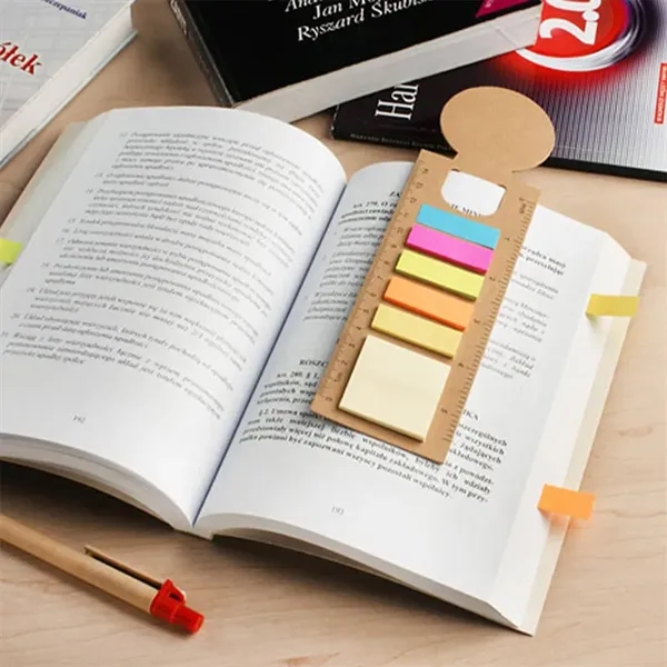 Book Mark Sticky Note Pad With Ruler - Book Mark Sticky Note Pad With Ruler - Image 1 of 6
