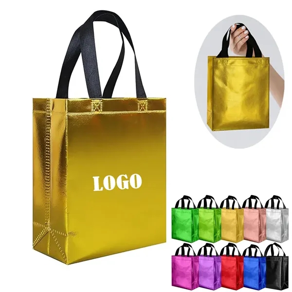 Reusable Glossy Gift Bags With Handles for Party Favors - Reusable Glossy Gift Bags With Handles for Party Favors - Image 0 of 3
