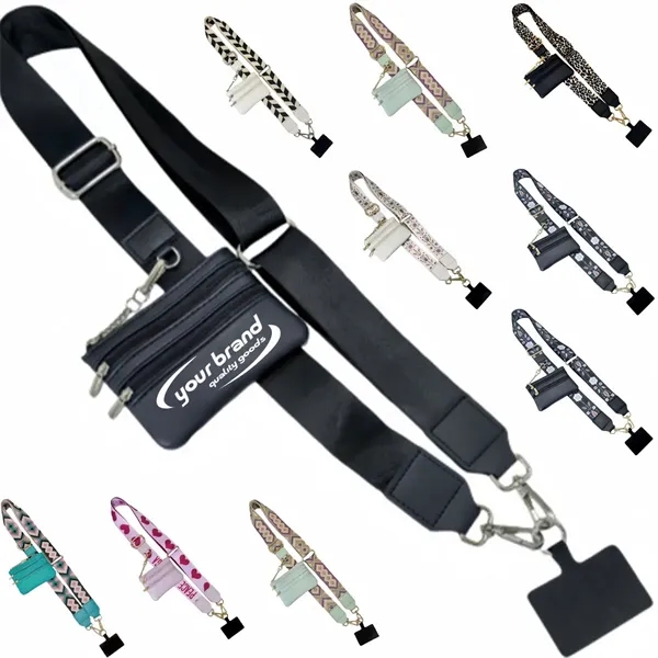 Phone Lanyard Adjustable Wallet Crossbody - Phone Lanyard Adjustable Wallet Crossbody - Image 0 of 7