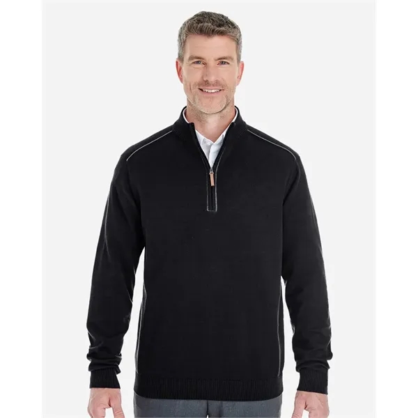 Devon & Jones Men's Manchester Fully-Fashioned Quarter-Zi... - Devon & Jones Men's Manchester Fully-Fashioned Quarter-Zi... - Image 0 of 6