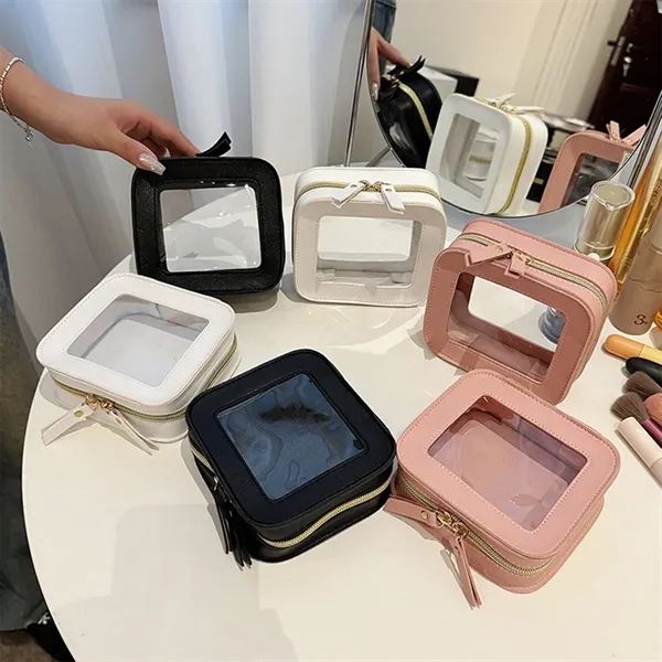 Stylish Square Clear Cosmetic Storage Bag - Stylish Square Clear Cosmetic Storage Bag - Image 1 of 1
