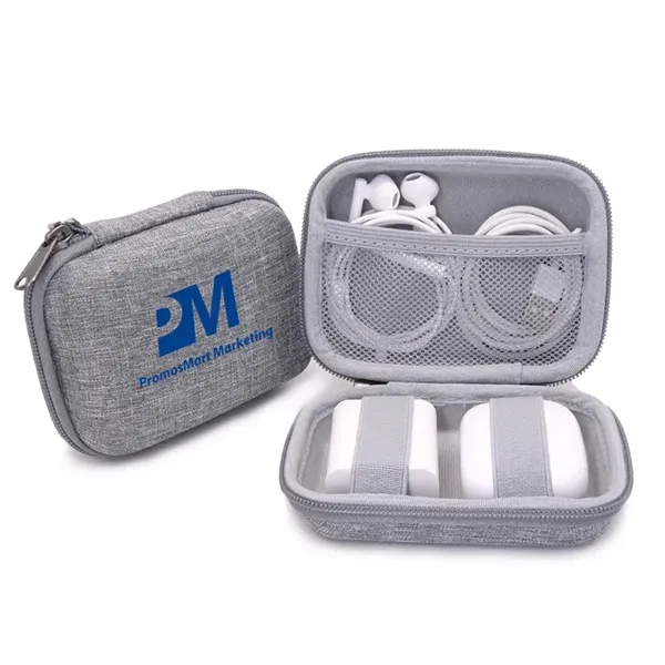 EVA Hardshell Portable Travel Cable Organizer Case - EVA Hardshell Portable Travel Cable Organizer Case - Image 0 of 4