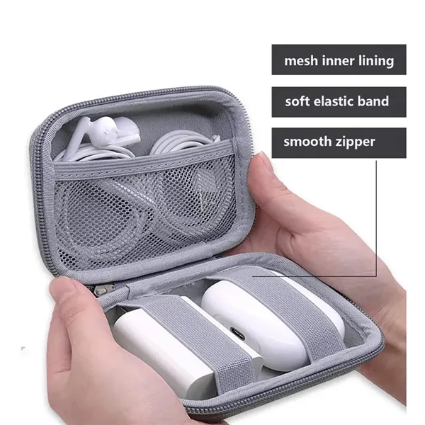 EVA Hardshell Portable Travel Cable Organizer Case - EVA Hardshell Portable Travel Cable Organizer Case - Image 1 of 4
