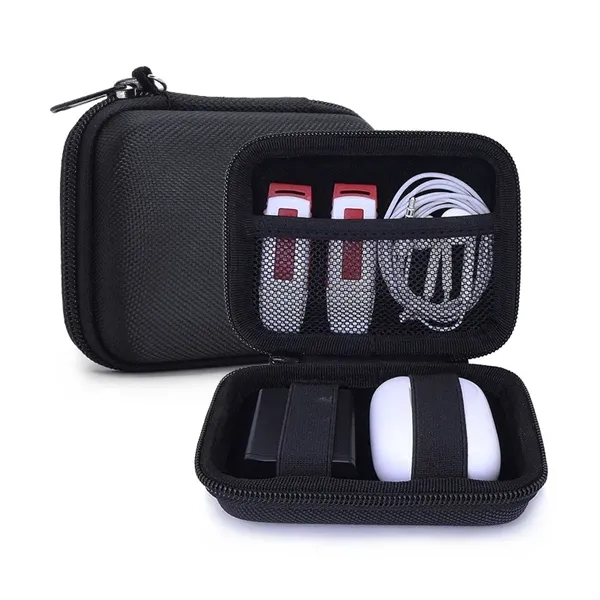 EVA Hardshell Portable Travel Cable Organizer Case - EVA Hardshell Portable Travel Cable Organizer Case - Image 2 of 4