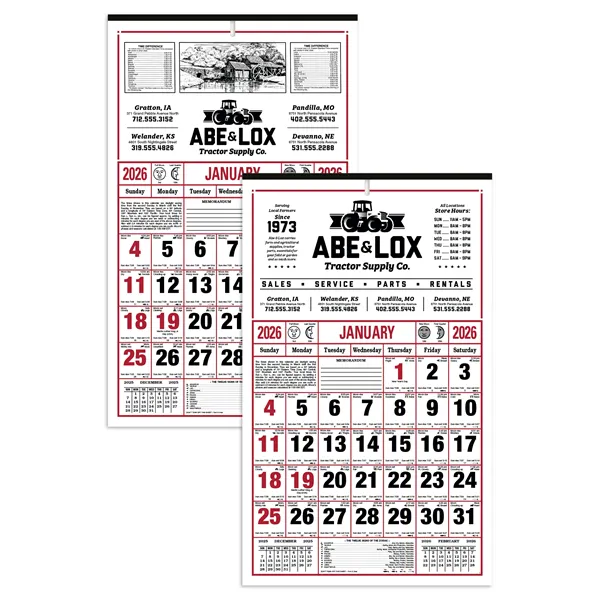 8-Sheet Almanac Calendar - 8-Sheet Almanac Calendar - Image 0 of 1