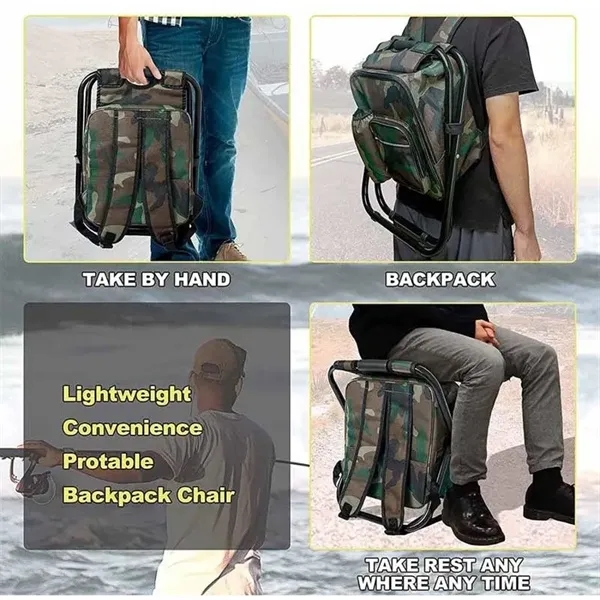 3 in 1 Portable Backpack Cooler Chair - 3 in 1 Portable Backpack Cooler Chair - Image 2 of 3