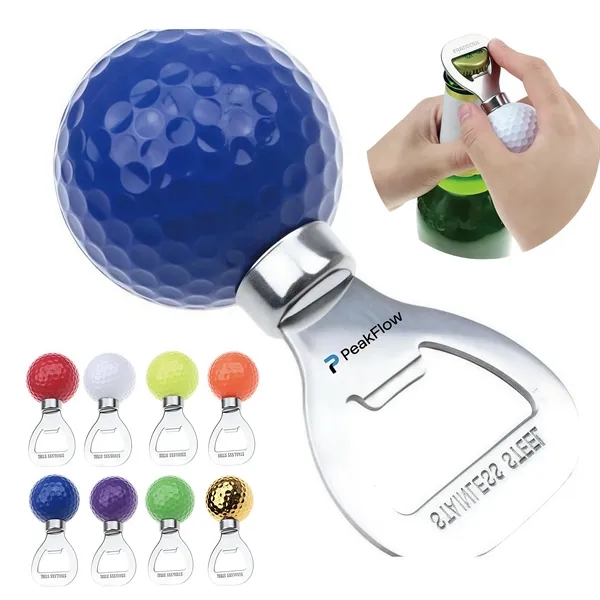 Golf Ball Bottle Opener Stainless Steel Fun Bar Accessory - Golf Ball Bottle Opener Stainless Steel Fun Bar Accessory - Image 0 of 11