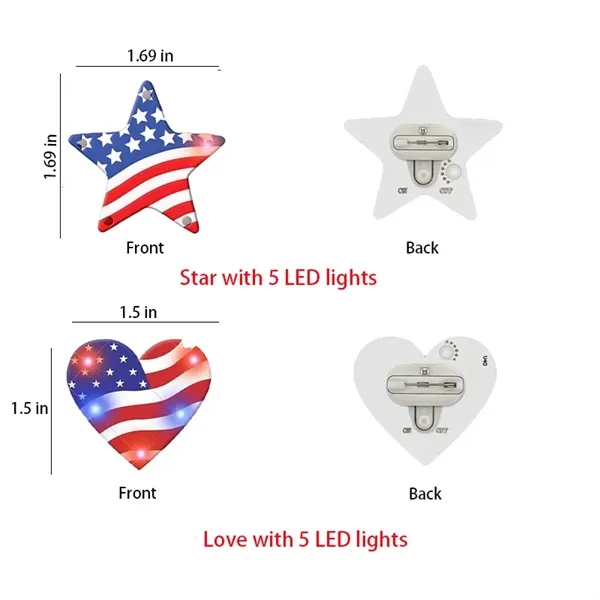 USA Flag Flashing Pin - USA Flag Flashing Pin - Image 2 of 3