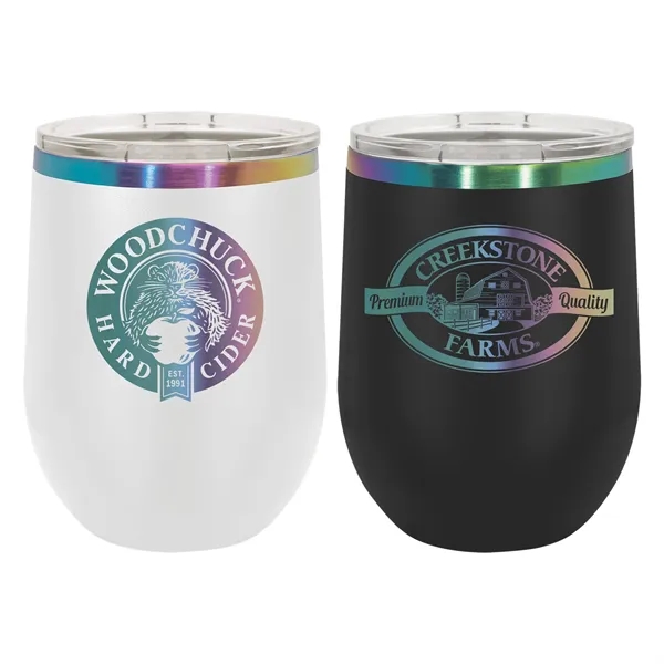 Polar Camel 12oz ION-Plated Prism Stemless Wine Glass - Polar Camel 12oz ION-Plated Prism Stemless Wine Glass - Image 0 of 6