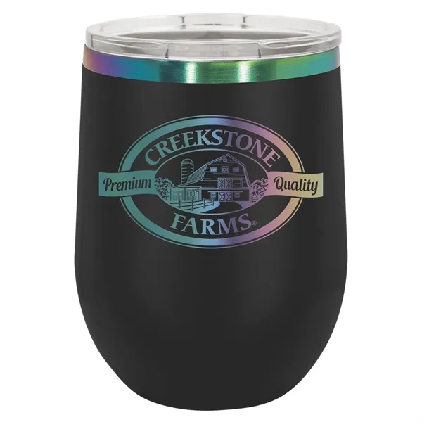 Polar Camel 12oz ION-Plated Prism Stemless Wine Glass - Polar Camel 12oz ION-Plated Prism Stemless Wine Glass - Image 2 of 6