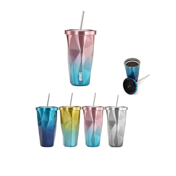Creative Irregular Double-Layer 304 Stainless Steel Ice Cup - Creative Irregular Double-Layer 304 Stainless Steel Ice Cup - Image 0 of 1