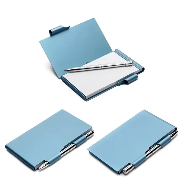 Aluminum Alloy Notepad with Pen - Aluminum Alloy Notepad with Pen - Image 0 of 1