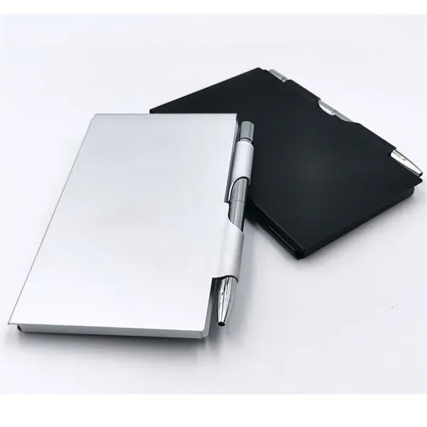 Aluminum Alloy Notepad with Pen - Aluminum Alloy Notepad with Pen - Image 1 of 1