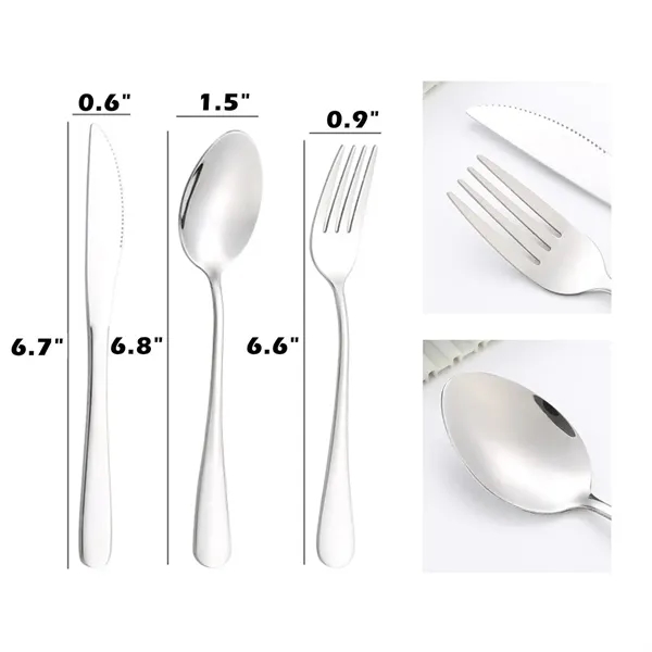 Portable Stainless Steel Cutlery Set with PP Storage Case - Portable Stainless Steel Cutlery Set with PP Storage Case - Image 1 of 2