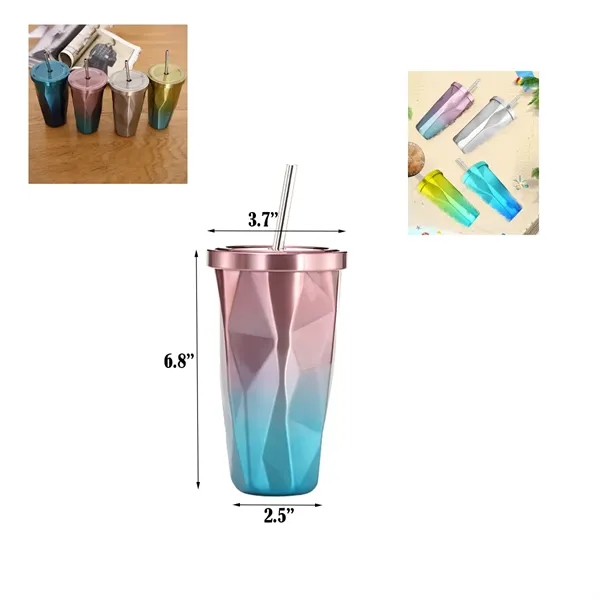 Creative Irregular Double-Layer 304 Stainless Steel Ice Cup - Creative Irregular Double-Layer 304 Stainless Steel Ice Cup - Image 1 of 1