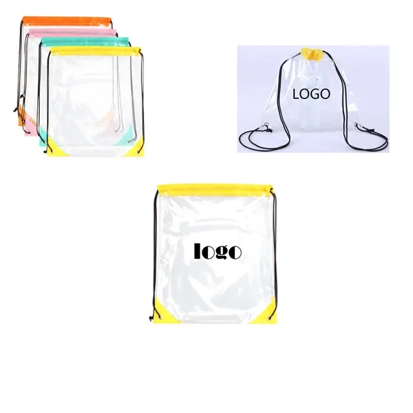 High-quality Customizable Transparent PVC Drawstring Bag - High-quality Customizable Transparent PVC Drawstring Bag - Image 0 of 1