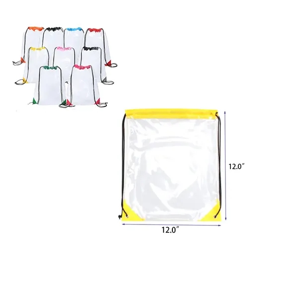 High-quality Customizable Transparent PVC Drawstring Bag - High-quality Customizable Transparent PVC Drawstring Bag - Image 1 of 1