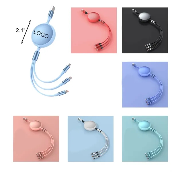 Retractable 3-in-1 Charging Data Line - Retractable 3-in-1 Charging Data Line - Image 0 of 1