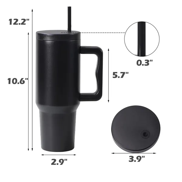 40 oz Leak-Proof Car Tumbler with Straws and Lids - 40 oz Leak-Proof Car Tumbler with Straws and Lids - Image 1 of 2