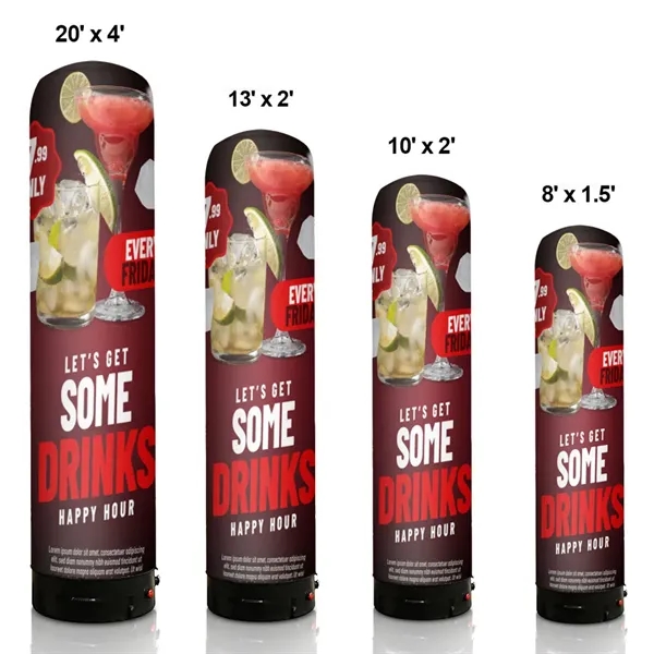 10' Custom Air Inflatable Advertising Pillar w/ Full Color - 10' Custom Air Inflatable Advertising Pillar w/ Full Color - Image 4 of 4