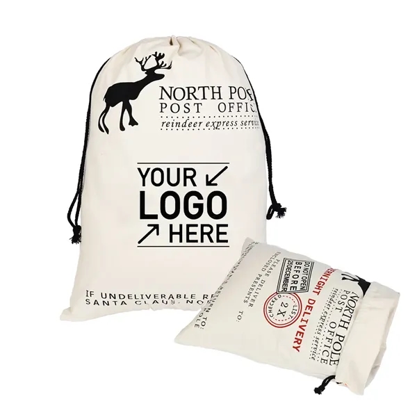 Extra Large Size Christmas Canvas Drawstring Sack - Extra Large Size Christmas Canvas Drawstring Sack - Image 0 of 1