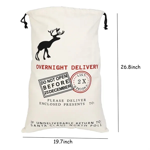 Extra Large Size Christmas Canvas Drawstring Sack - Extra Large Size Christmas Canvas Drawstring Sack - Image 1 of 1