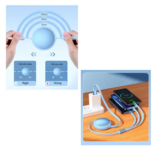 Retractable 3-in-1 Charging Data Line - Retractable 3-in-1 Charging Data Line - Image 1 of 1