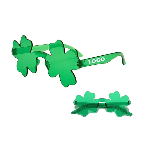 Fun St. Patrick's Day Clover-Shaped Glasses for Adults - Fun St. Patrick's Day Clover-Shaped Glasses for Adults - Image 0 of 2