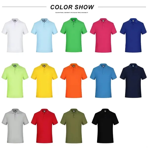 Unisex Adult Blend Short Sleeve Polo Shirt - Unisex Adult Blend Short Sleeve Polo Shirt - Image 1 of 3