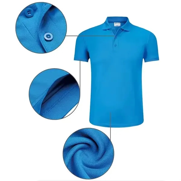 Unisex Adult Blend Short Sleeve Polo Shirt - Unisex Adult Blend Short Sleeve Polo Shirt - Image 2 of 3