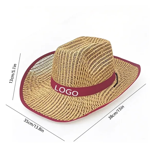 Straw Western Cowboy Hat - Straw Western Cowboy Hat - Image 0 of 2