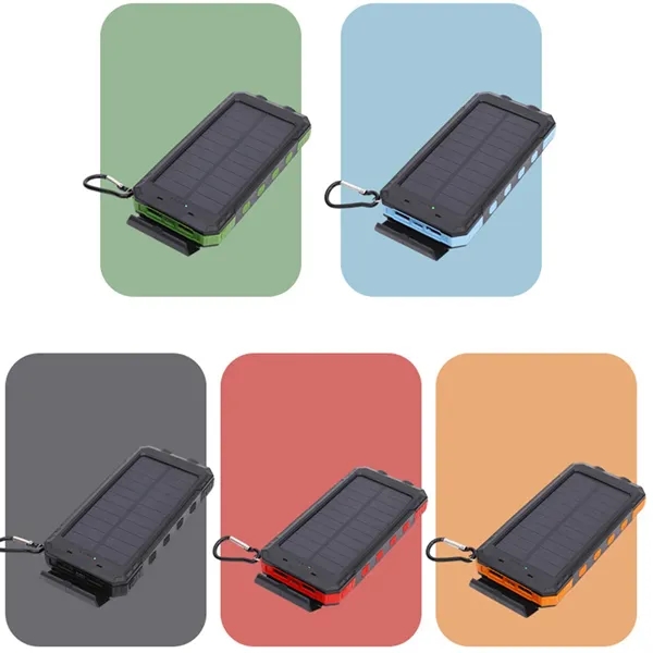 10000mAh Solar Energy Power Bank with LED Light and Compass - 10000mAh Solar Energy Power Bank with LED Light and Compass - Image 2 of 6
