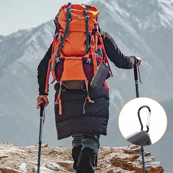 10000mAh Solar Energy Power Bank with LED Light and Compass - 10000mAh Solar Energy Power Bank with LED Light and Compass - Image 4 of 6