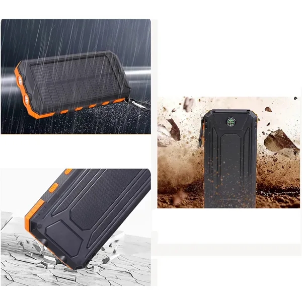 10000mAh Solar Energy Power Bank with LED Light and Compass - 10000mAh Solar Energy Power Bank with LED Light and Compass - Image 6 of 6