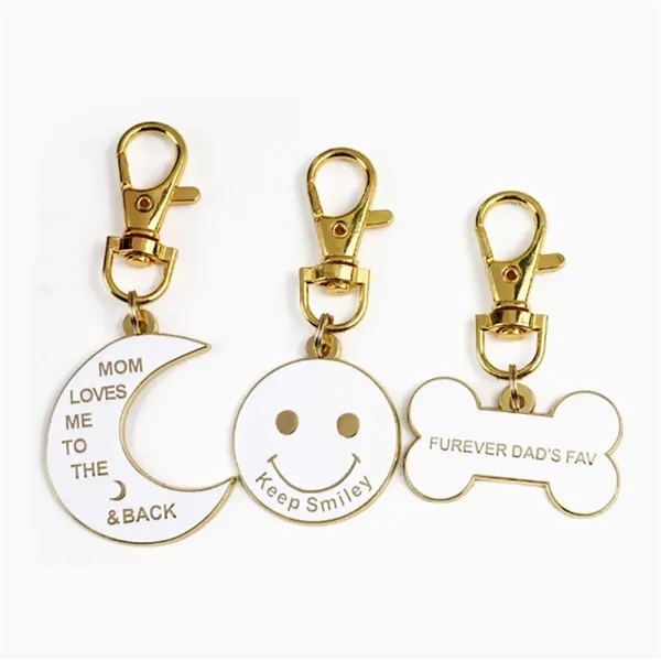 Metal Keychain Event Commemorative Gift Alloy Paint Pendant - Metal Keychain Event Commemorative Gift Alloy Paint Pendant - Image 3 of 4